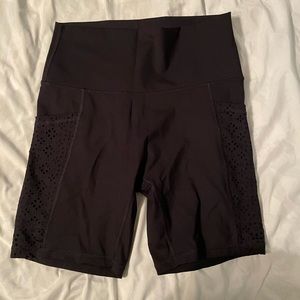 Aerie American eagle womens black biker shorts